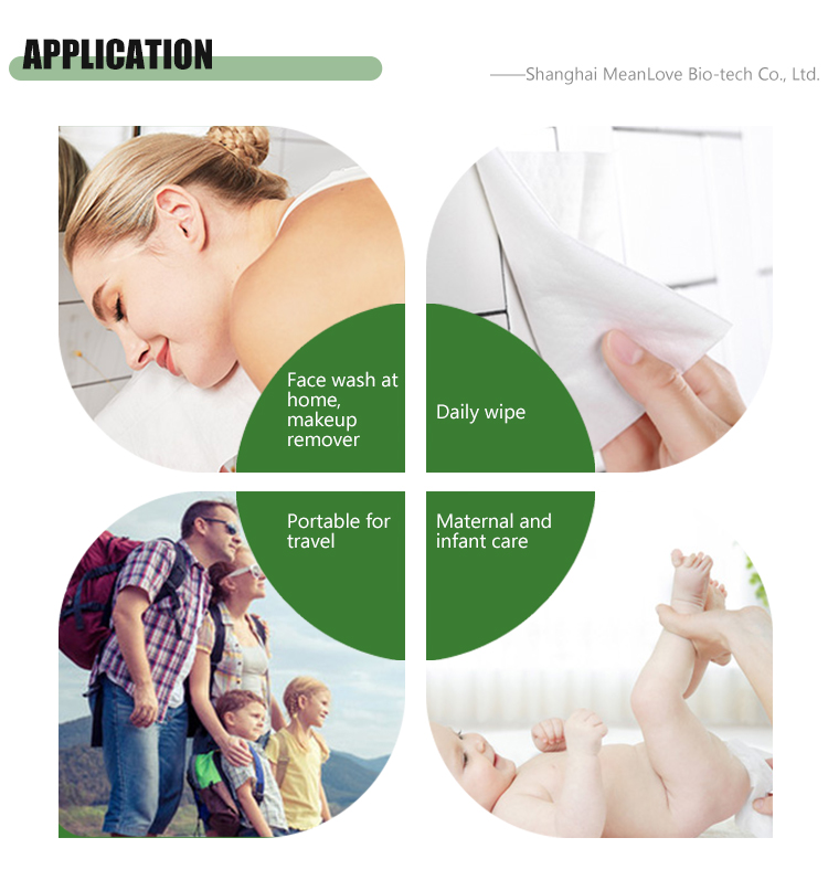 natural cotton fiber dry nonwoven facecloth soft cleaning  wipes box-packed
