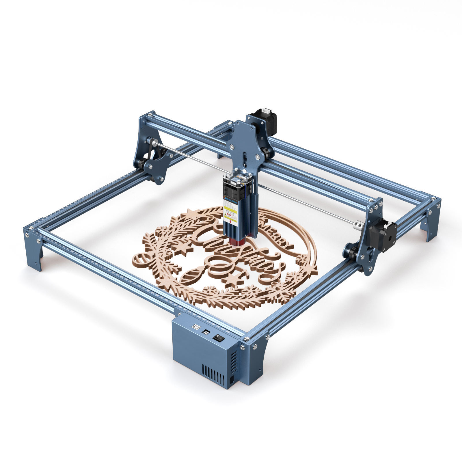 Laser Engraver 90W Laser Engraving Cutting Machine CNC Fixed-Focus DIY Laser Marking for Metal Wood Leather Vinyl