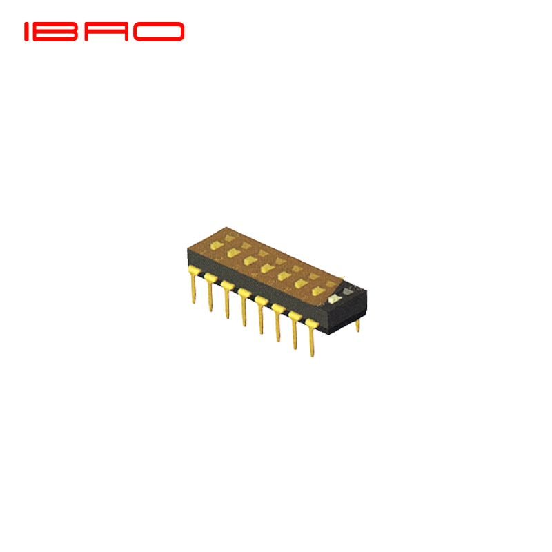 IBAO DIP Switch Series Auto Inserting IC Type 16 pins Micro Mini Splay Terminal Straight Terminal