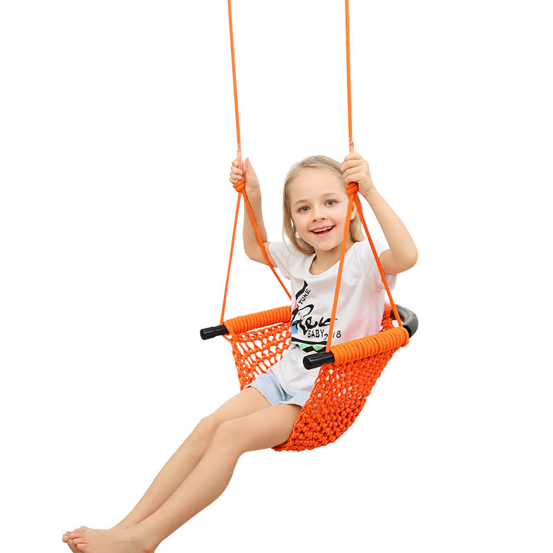 hot sale 150KG load U shape net patio swing chair for kids