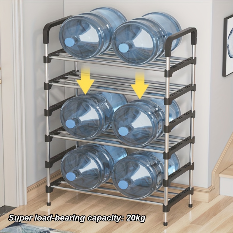 Household Steel Pipe Shoe Rack Dormitory 5-layer Dustproof Shoe Cabinet Storage Rack Height Adjustable Metal Shoe Rack