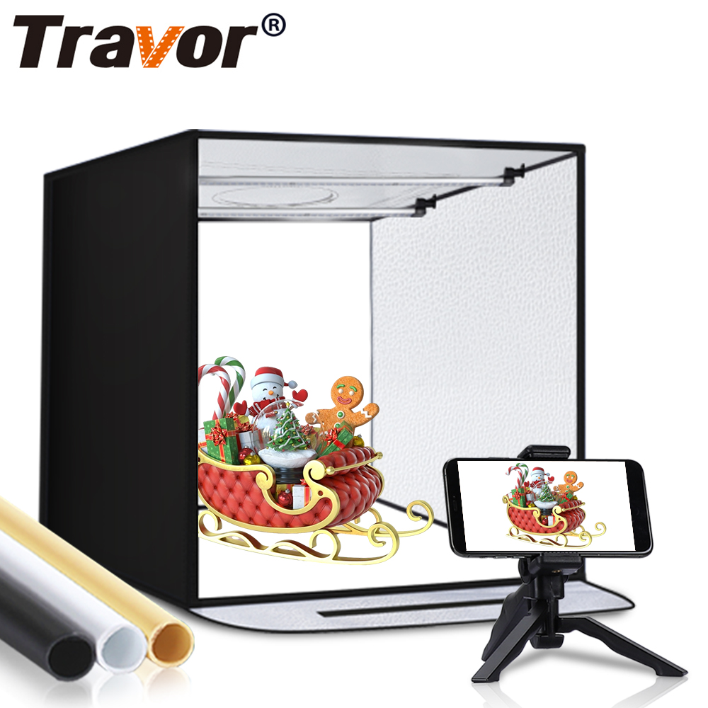Travor обновления F40 II портативная мини-лампа софтбокс фотографический продукт сид световая комната палатка кубической формы мягкое студийное фото световой короб
