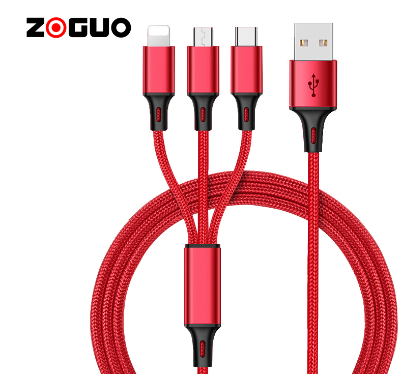 New Design Factory Price 3 in 1 Multi Function USB Charging Data Cable
