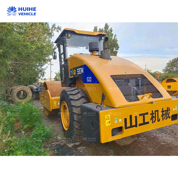 Shantui SR10 fully hydraulic 10Ton 82kw manual single drum weichai engine vibratory road roller compactor used road roller