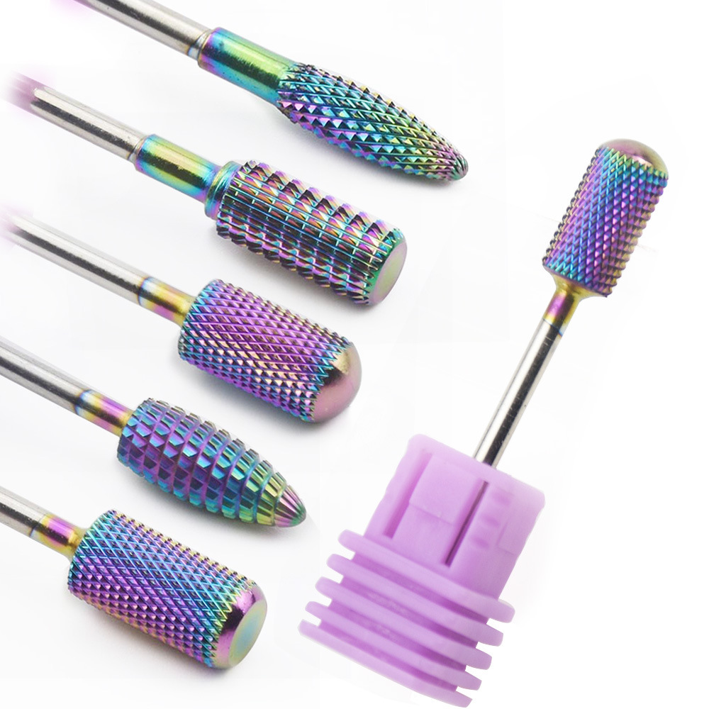 High Quality Colorful Tungsten Steel Grinding Head Electric Grinding Machine Replacement Tungsten Nail Drill Bits