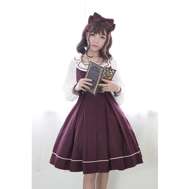 Exclusive design [Morning Star Idol Academy] collegiate style cross strap dress