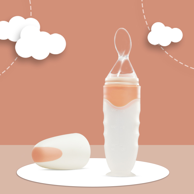 100% Food Grade Fresh Fruit Fresh Teething Food Feeder Silicone Baby Feeder Bottle Spoon For Toddler