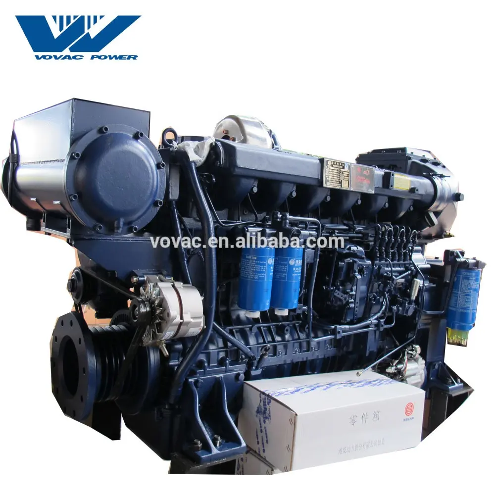 500hp Marine Engine Water-cooled Electric Start 350hp 400hp 450hp 500hp 550hp Weichai Marine Diesel Engine