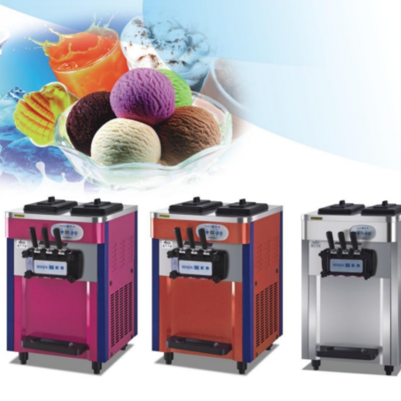 Commercial Three Flavors Soft Serve Ice Cream Machine Soft Ice Cream Making Machine