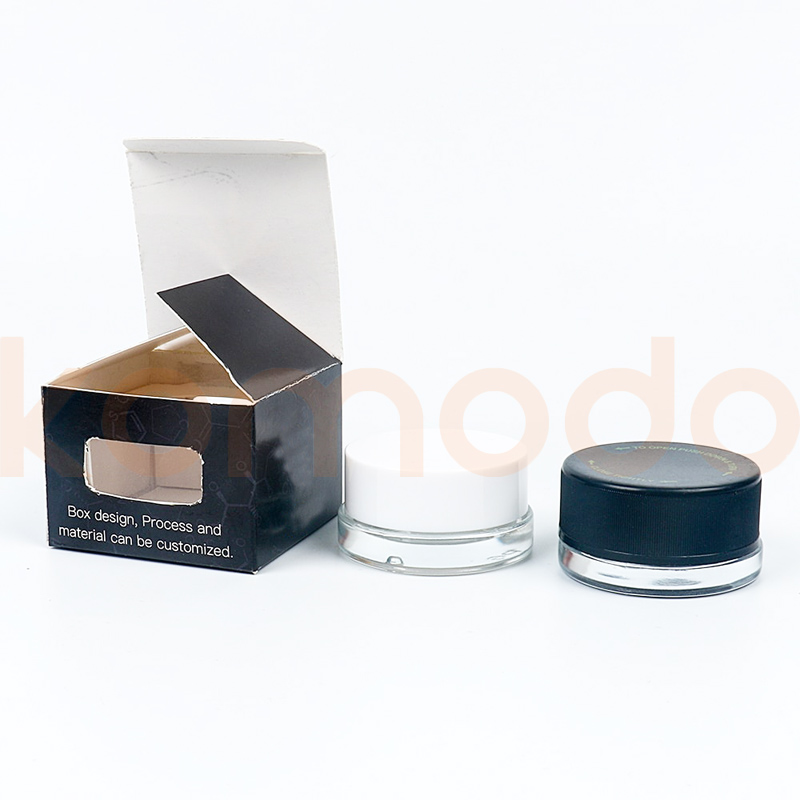 Custom Print Wax Container Glass Bottle Jar Showcase Paper Boxes with Foam Insert Cream Packing Boxes