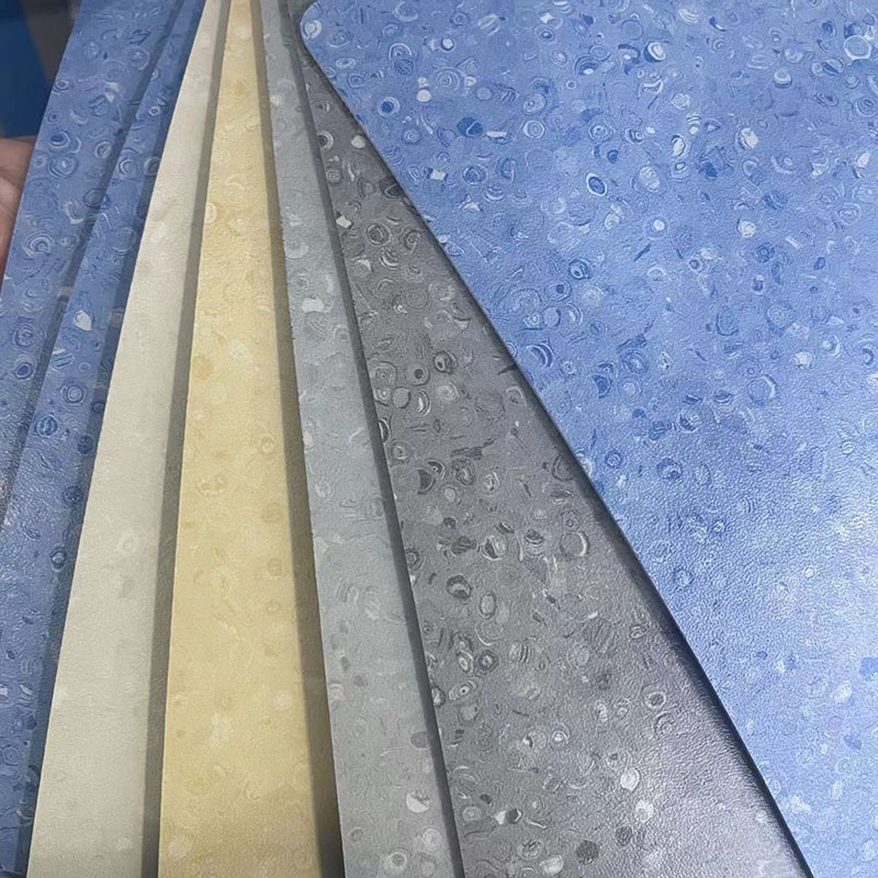 Formaldehyde free waterproof anti static non slip pvc homogeneous vinyl flooring roll