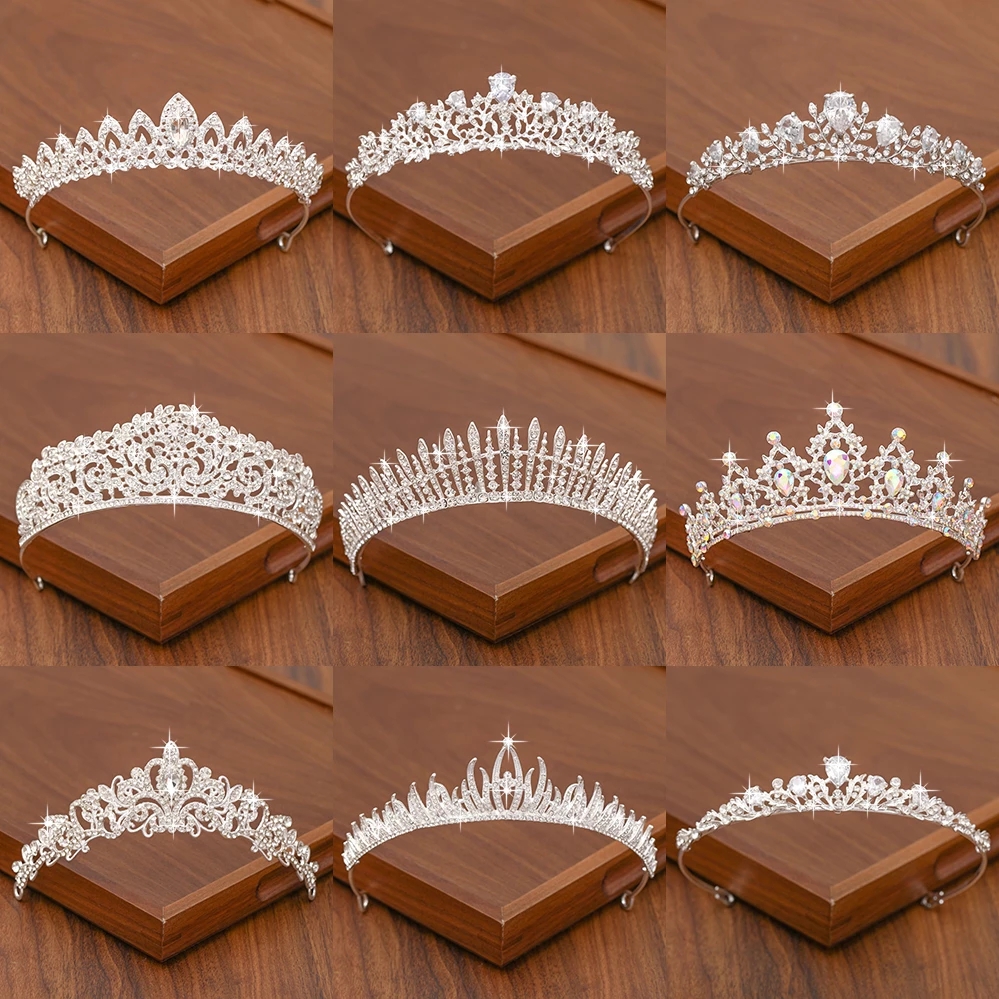 Rhinestone Crowns и Tiaras, Crystal Rhinestone, Adult Bridal Wedding, Cheap Prices, New, Wholesale