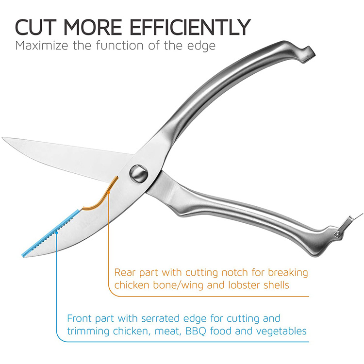 professional scissors for kitchen shearing stainless steel kitchen shears for cutting chicken bone