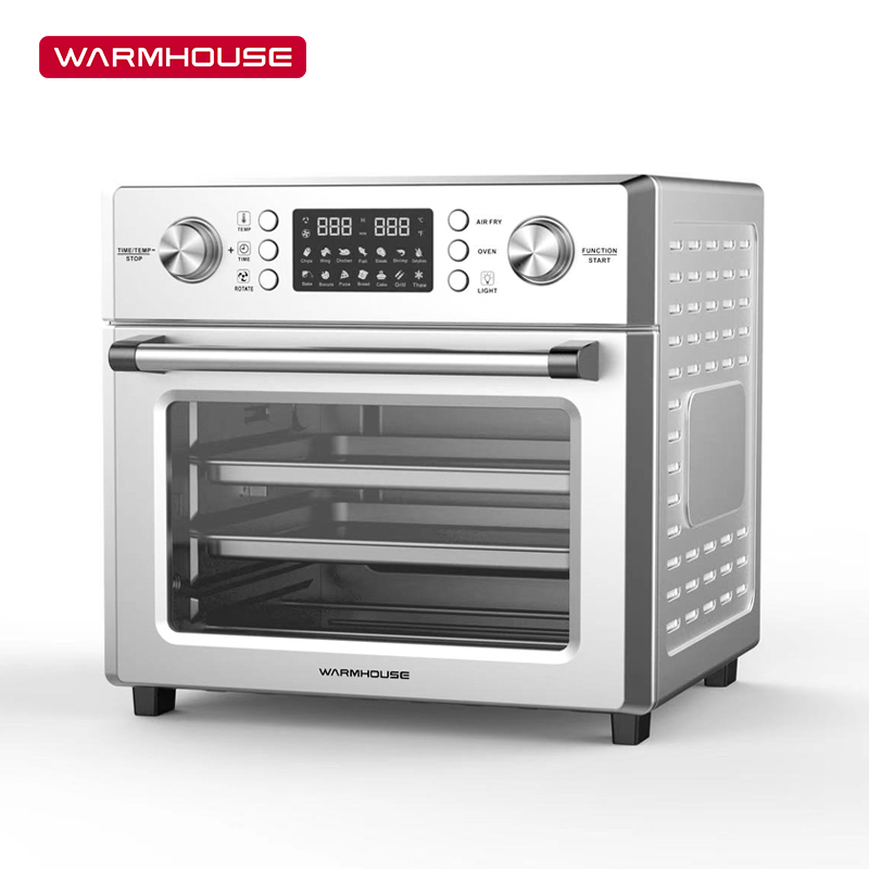 Электрическая печь для выпечки пиццы и хлеба Warmhouse из нержавеющей стали с защитой от перегрева, со световым индикатором