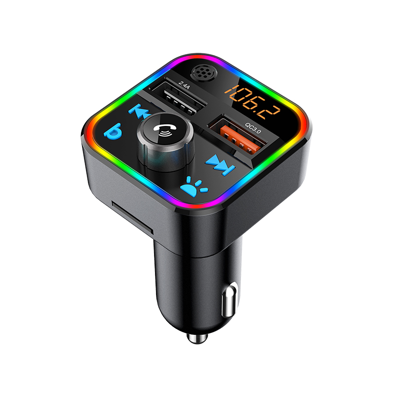 Fm-передатчик для автомобиля с двойным usb QC3.0 18 Вт и 2.4A 12 Вт, bluetooth 5,0