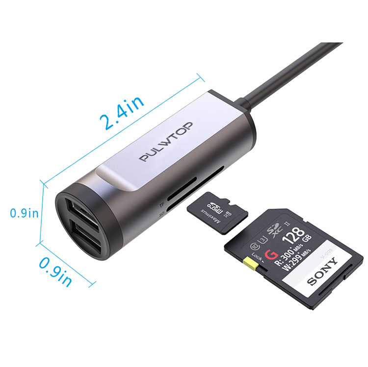 Pulwtop все в одном usb sd tf кардридер otg адаптер зарядное устройство двойной все в одном кардридер