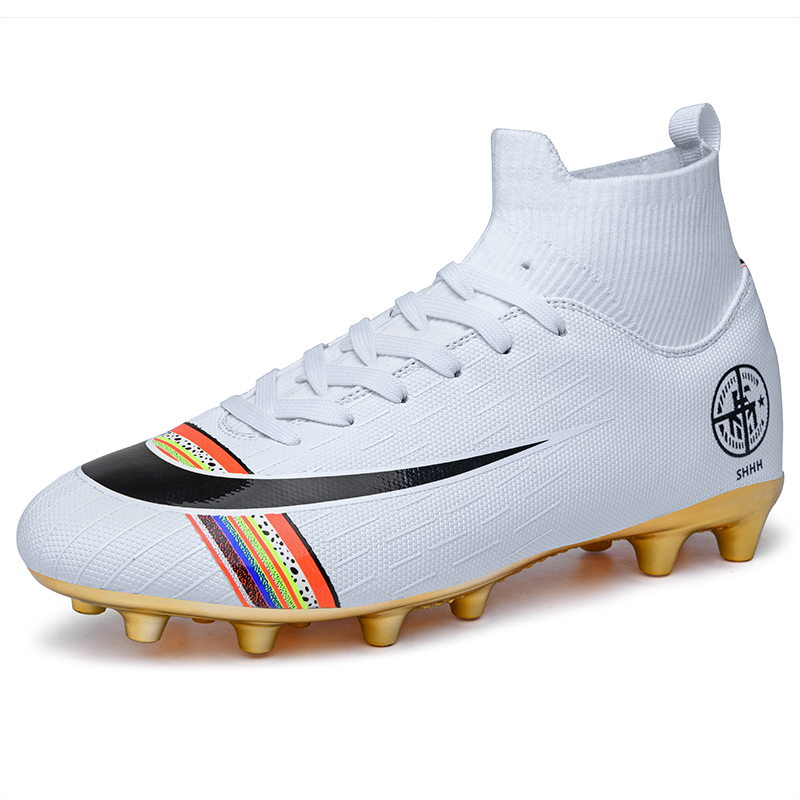 Sport High Ankle high quality Soccer Boots professional Outdoor AG Long Spikes Footable shoes hot sale superfly wholesale