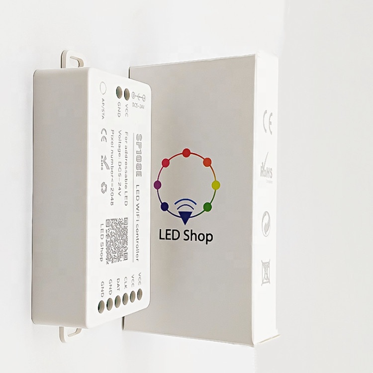 WS2812B WiFi SP108E Controller Support WS2815 WS2801 SK6812 APA102C etc Almost All LED Strip Module Light iOS Android App