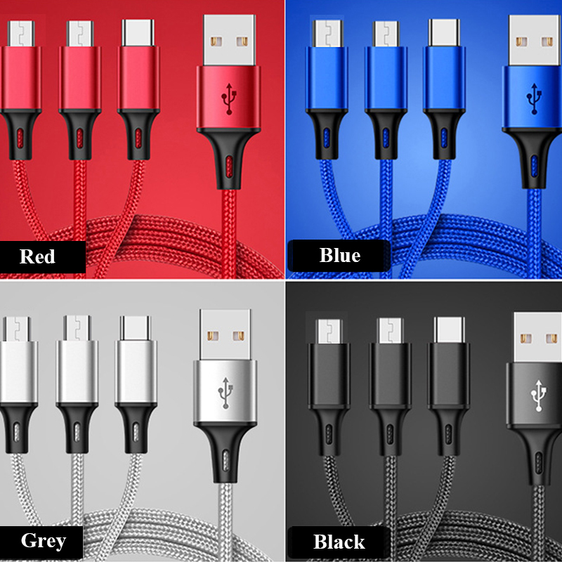 Заводской высококачественный usb-кабель 3 в 1 для Android/IOS/samung