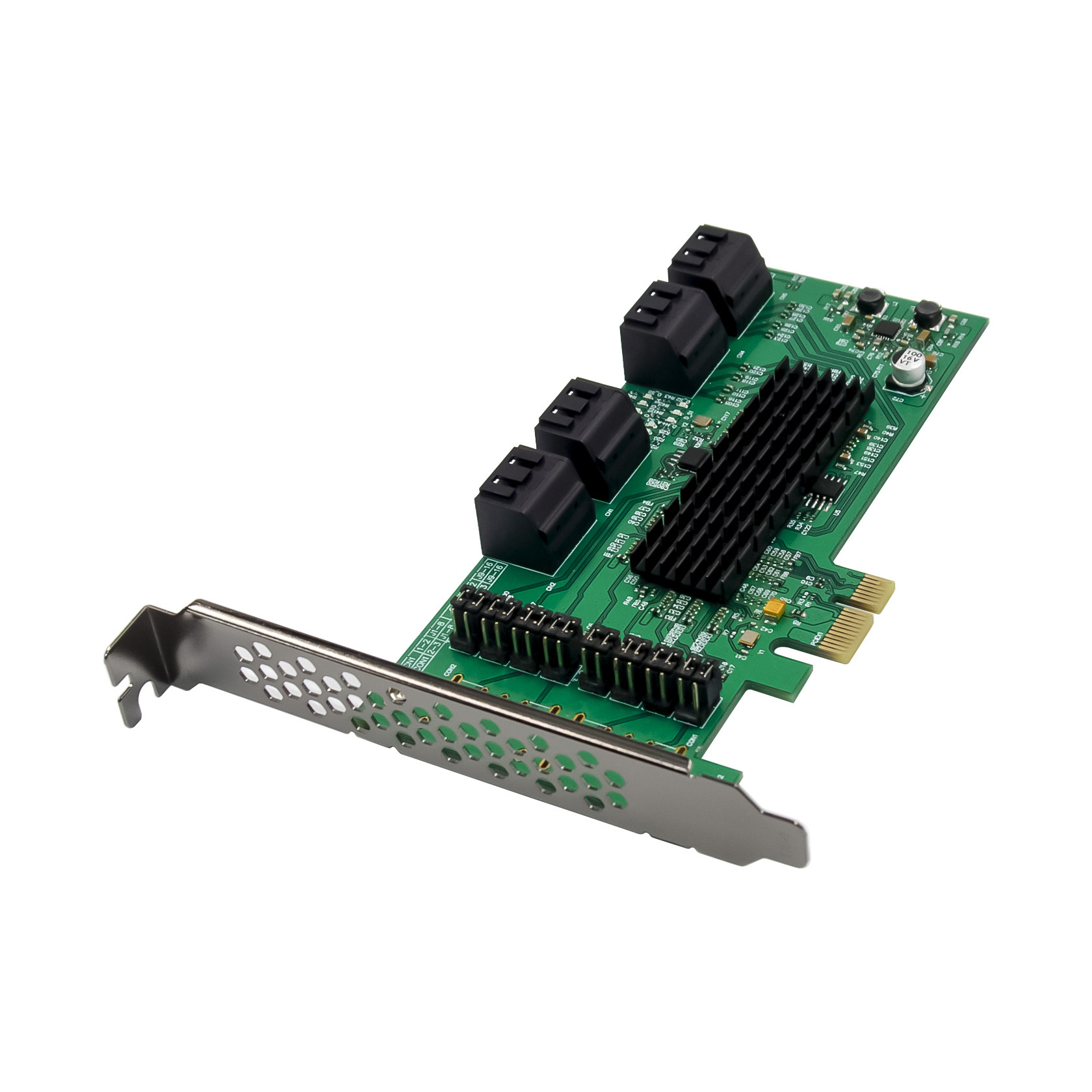 Оптовая продажа с фабрики PCIe x1 SATA 3,0 карты расширения PCIe SATA 8-портовый Marvell 88SE9215 в наличии PCI-E SATA3 преобразование карты
