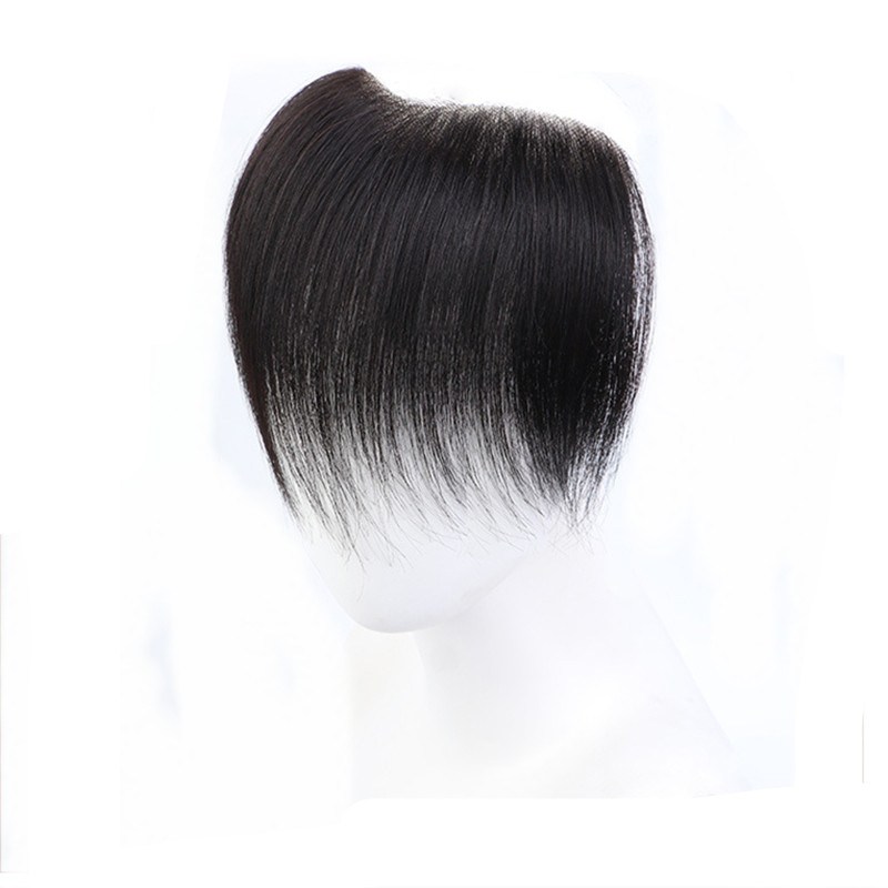 Men Topper 100% Human Hair Piece V Loop Front Hairline Toupee for Men Wigs Non-Remy Hair Replacement Frontal