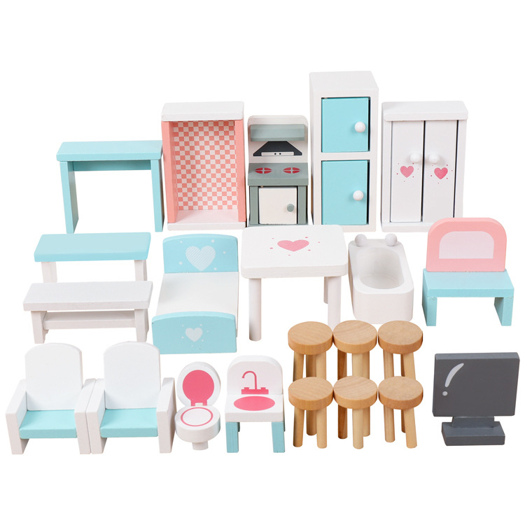 Doll House Furniture mini Furniture set wooden furniture toy