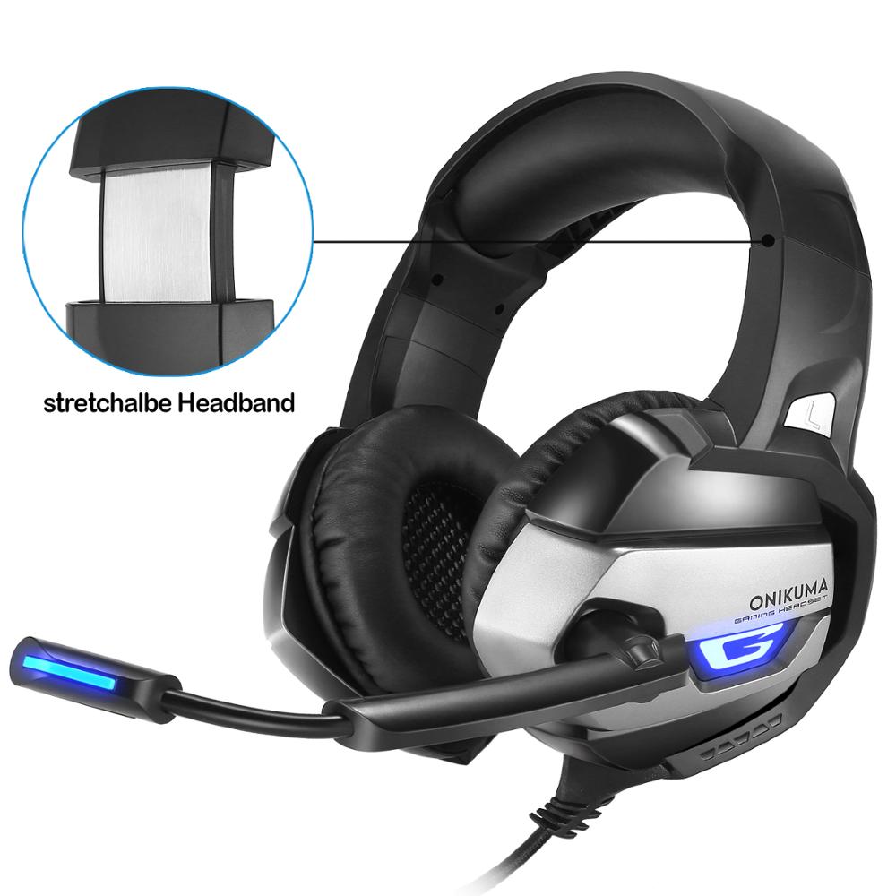 ONIKUMA K5 PS5 игровая гарнитура, наушники, лучший продавец на amazon с микрофоном, светодиодная подсветка RGB Light i12 electronics