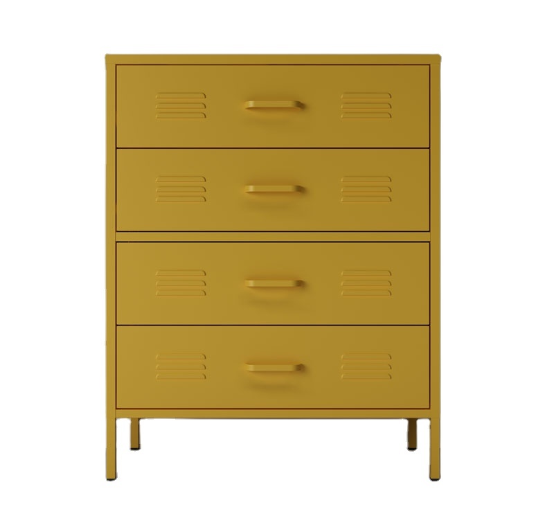 Bedroom 4 drawers Storage Cabinet high quality metal wardrobe