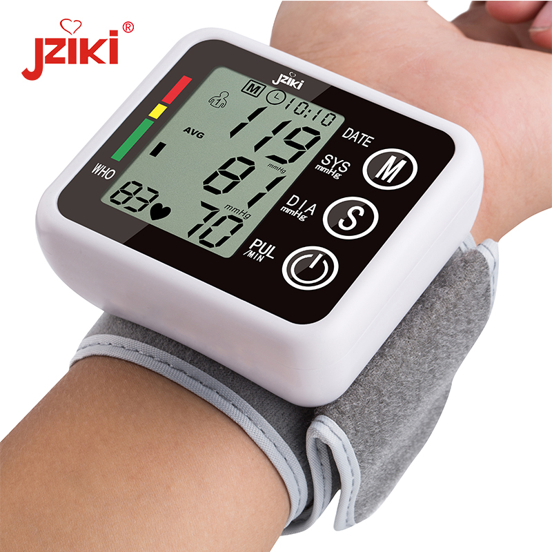 JZIKI Double user memory Arrhythmia Detection Portable wrist Blood Pressure Monitor