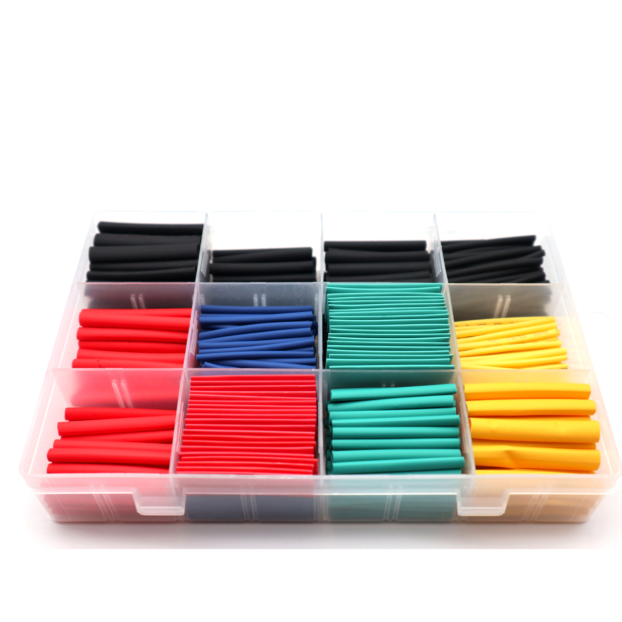 560PCS/SET color transparent polyolefin roll pack thin wall pe environmental protection 2:1 heat-shrink tube