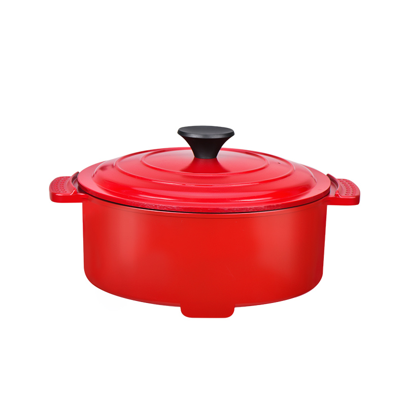 Non-stick Electric Grill Hot Pot Mini 2-in-1 Multi-function cooking pot 4L Removable aluminum pot Fried Stewed Braised cooking