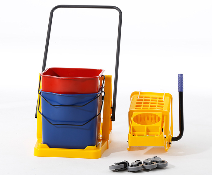 34L Тележка для уборки двойной ведро с вырубкой mop wringer
