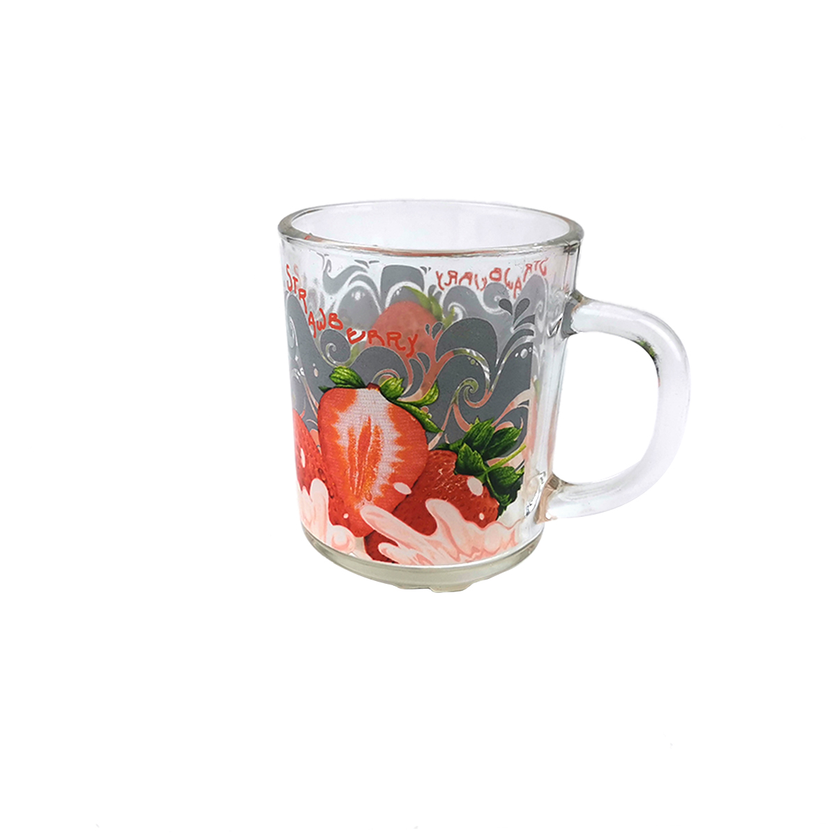 good selling strawberry/coffee theme design glass