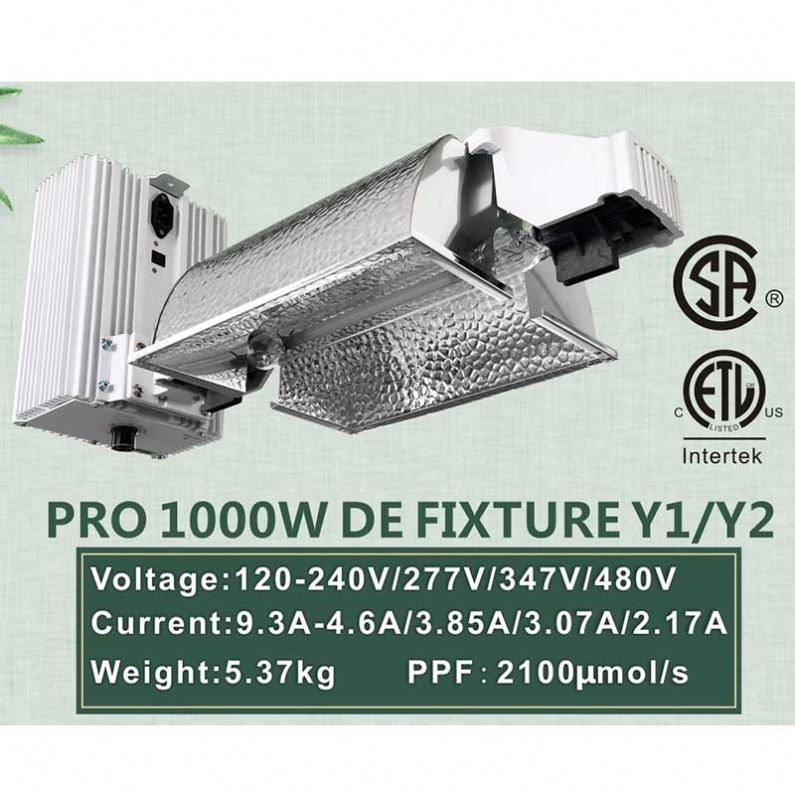 Светильник садоводства ing System 1000W DE Grow светильник с двойным концом HPS MH приспособление с лампой Совместимо с мастерским контроллером