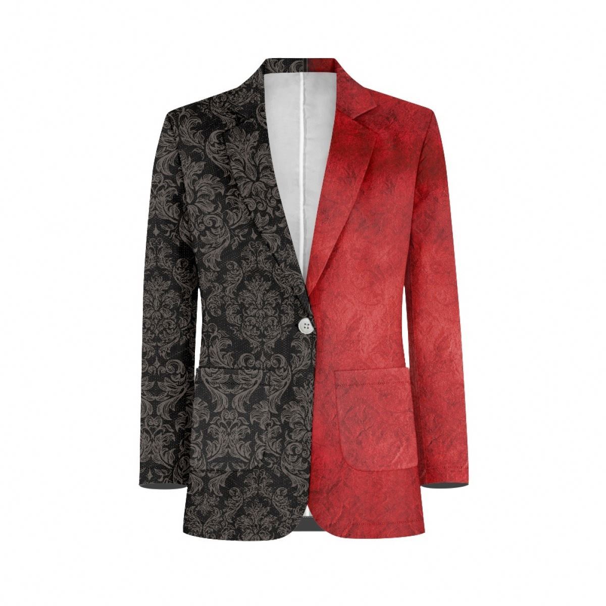 New Style Custom High Quality Fabric Men's Suit Color Flowers Printing Blazer Coat Dropshipping Clothes Men's Casual Blazer