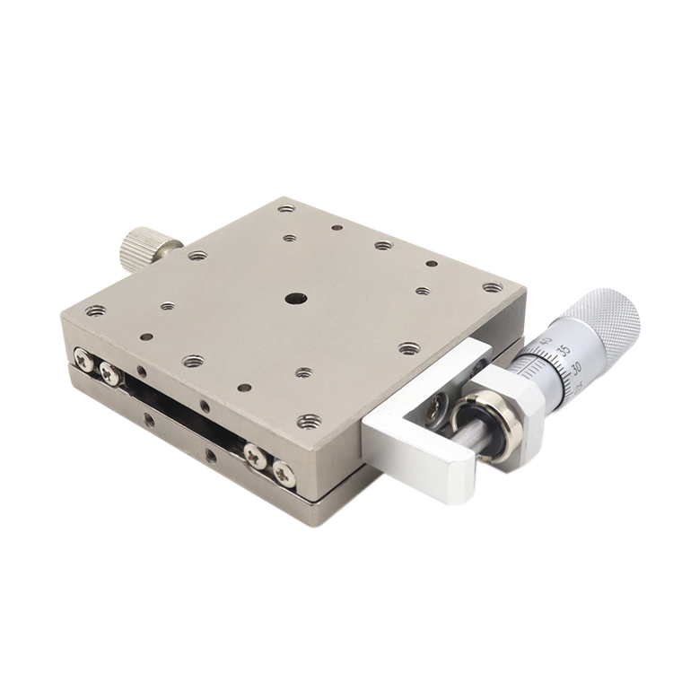 X-axis Manual Displacement Platform 40/60/80 High-precision Optical Fine-tuning Linear Movement Stainless Steel Sliding Table