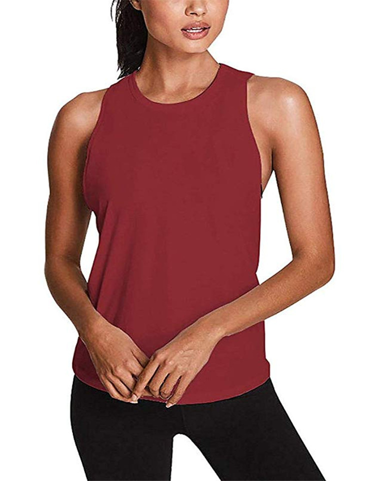 Women's Tanktop Workout Fitness Gym Singlet Ladies Stringer Tank Top