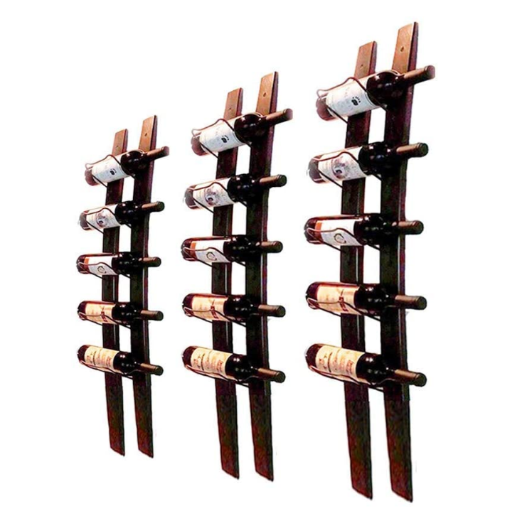 Wooden barrel wall-mounted wooden wine rack towel rack wine rack bar