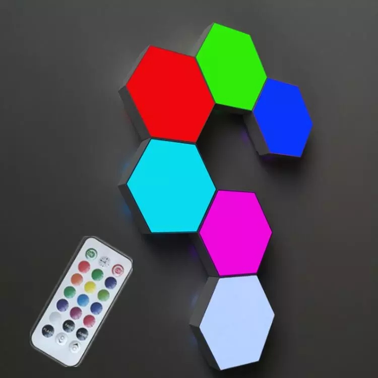 Квантовый светильник RGB с Сотами, декоративный светодиодный шестиугольный ночник «сделай сам», умный сенсорный настенный светильник с дистанционным управлением