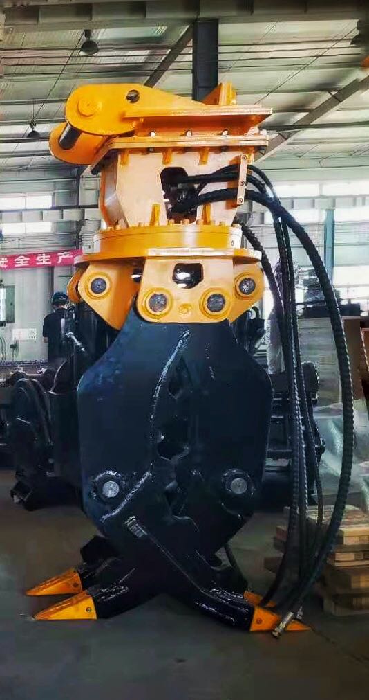 Digger Hydraulic Rotating Log Sorting Grapple For Excavator