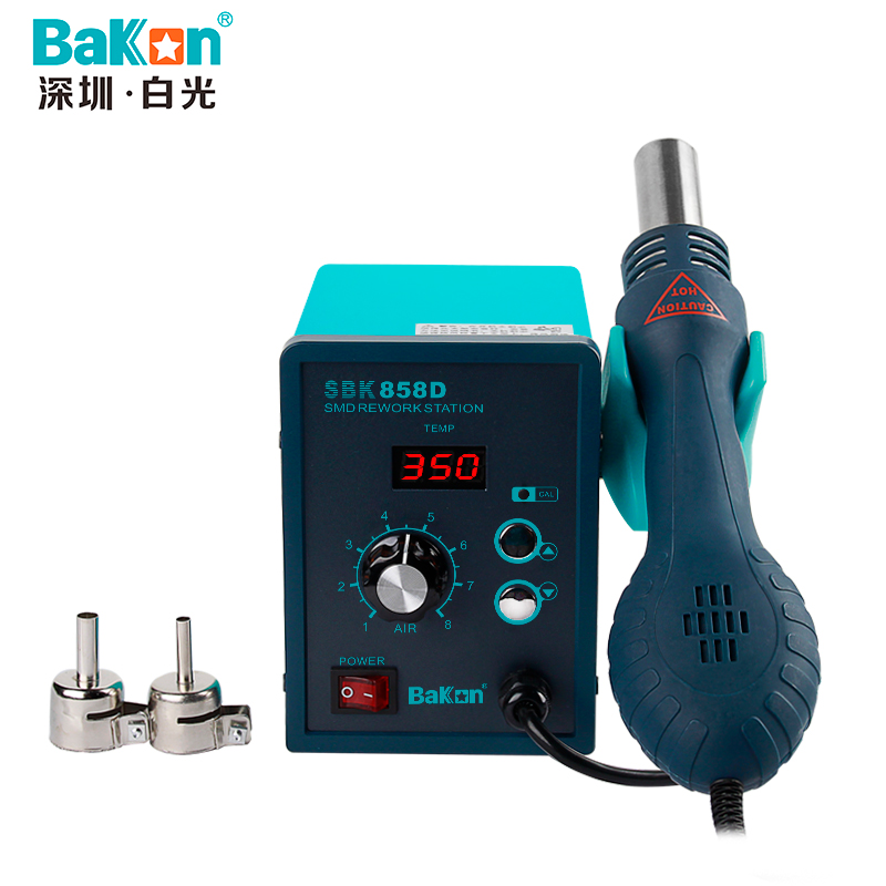 Bakon SBK858D цифровой дисплей паяльная станция с горячим воздухом пистолет для ремонта мобильного телефона