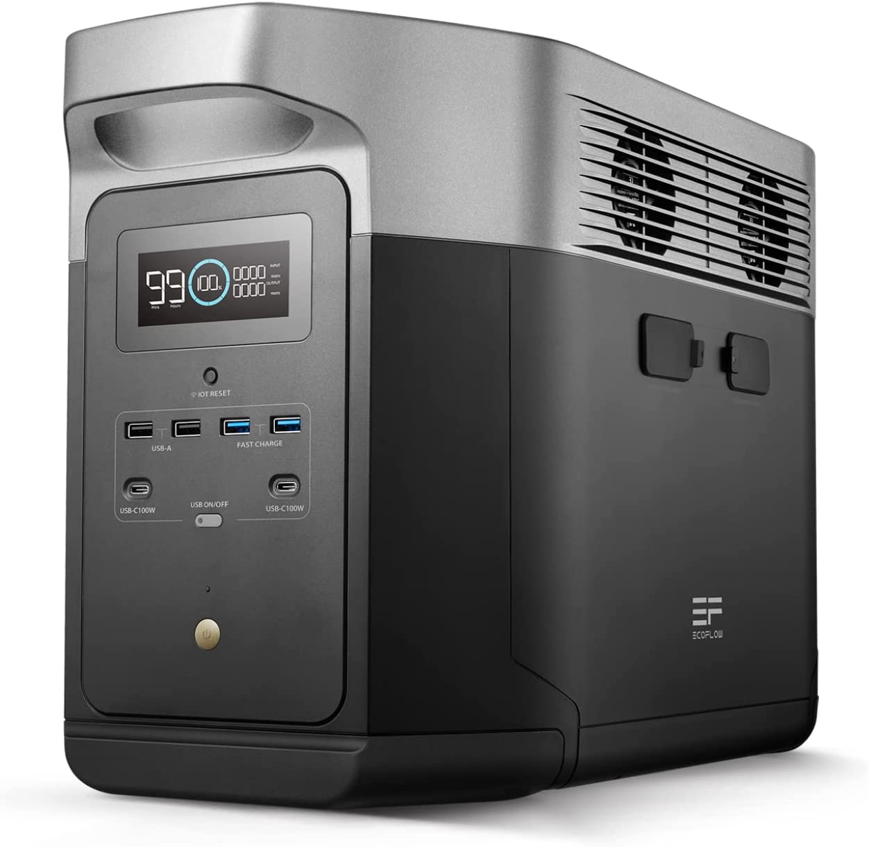 EF ECOFLOW DELTA Max (2000) портативная электростанция, 2016Wh расширяемая емкость с 6x2400W розетками переменного тока, солнечный генератор (на солнечной батарее