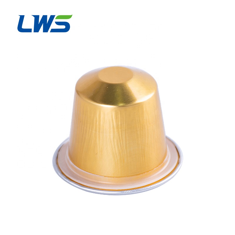 Factory price aluminum coffee empty nespresso capsule with lids