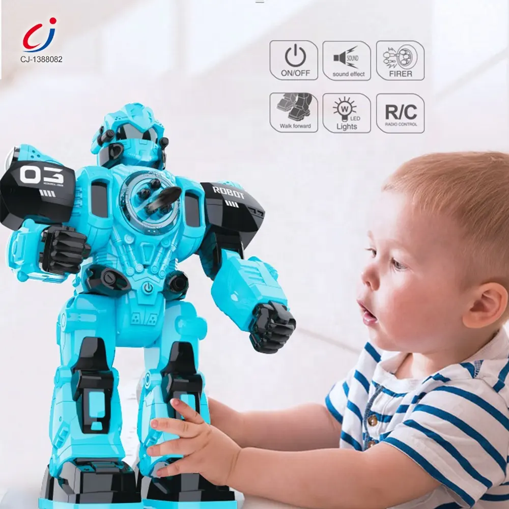 High quality plastic electronic shooting robot educational robot rc toys