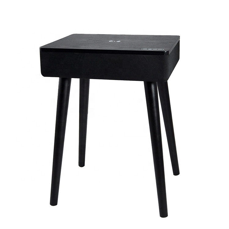 Radio Home Bookshelf Reliable Hi-fi Wooden Bookshelf 2.0 Channel Home Theatre System Audio Stand Table Wireless Charging Speaker