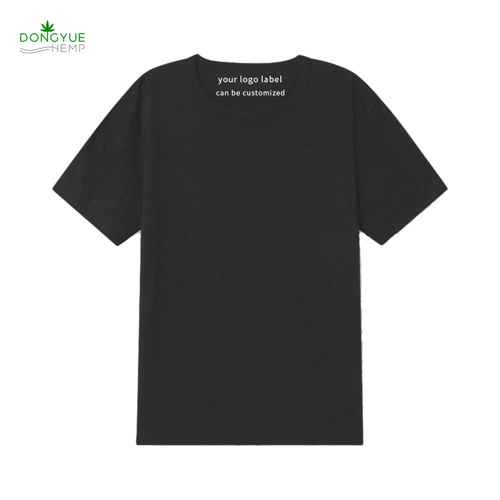 china black design hemp t shirt organic cotton plus size boy's t-shirts