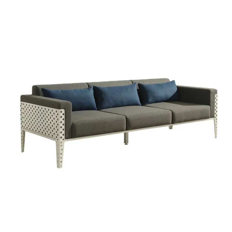 Современные ткани диван офисная мебель, 3 местный диван металлический каркас дизайн