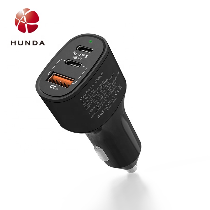 Новая трендовая подвеска 2020 Dual Type-C PD и USB-A зарядное устройство 60 Вт супер быстрое зарядное устройство для автомобиля поддержка QC4.0 PD3.0 QC3.0 зарядное устройство