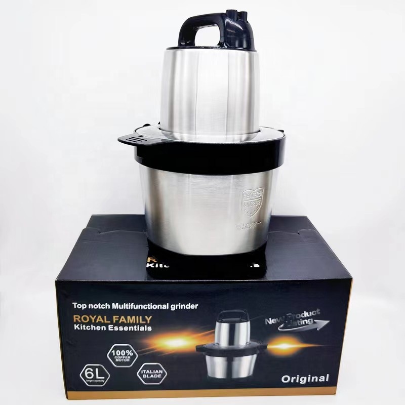 Amazon hot selling Multl full stainless steel electric fufu machine 6L mini food processor meat blender food mixer machine