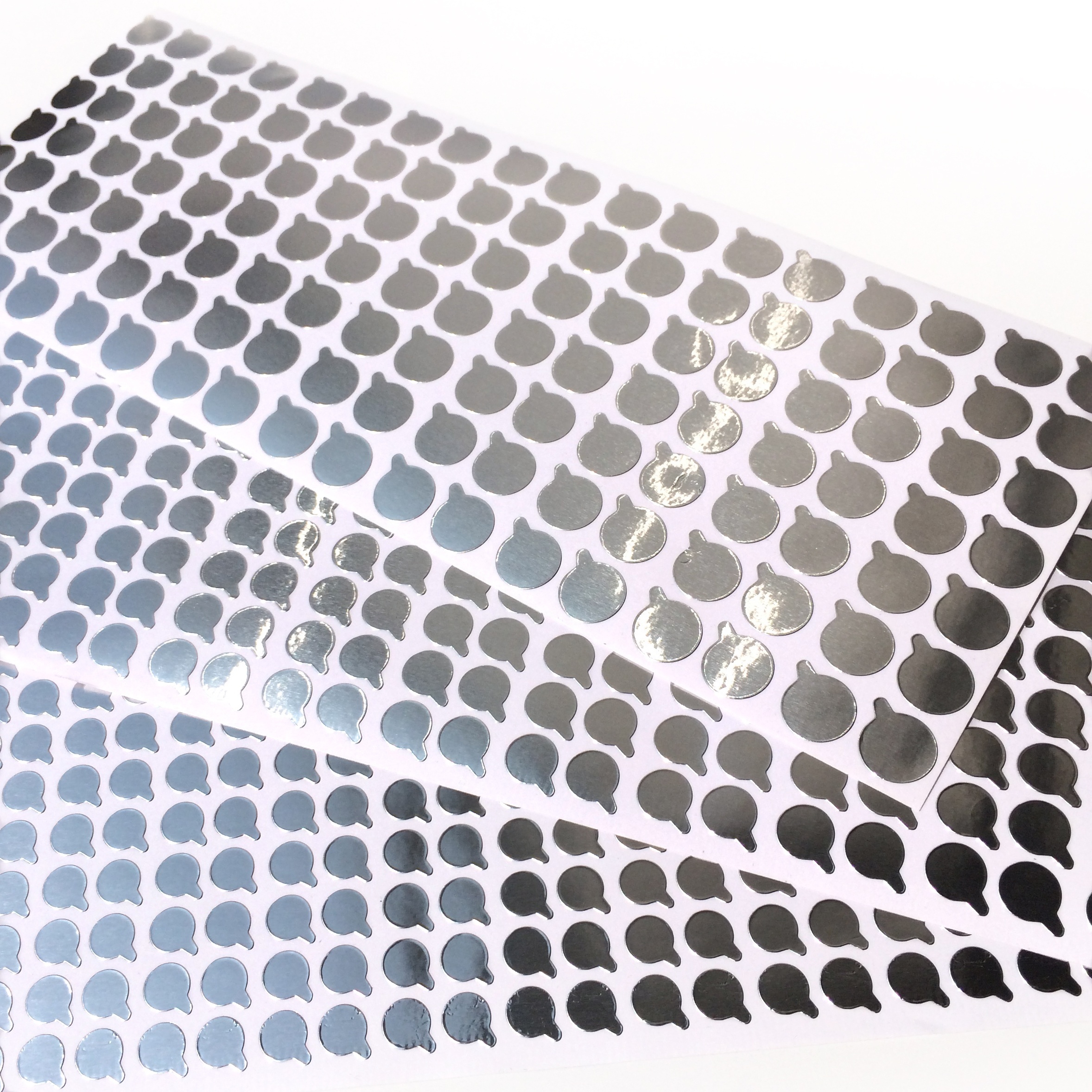 Stock 9mm11mm 17mm aluminum film sealing tape with adhesive tape for tube orifice 5.0 6.0 flat top inner plug